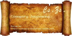 Csengery Zsuzsanna névjegykártya